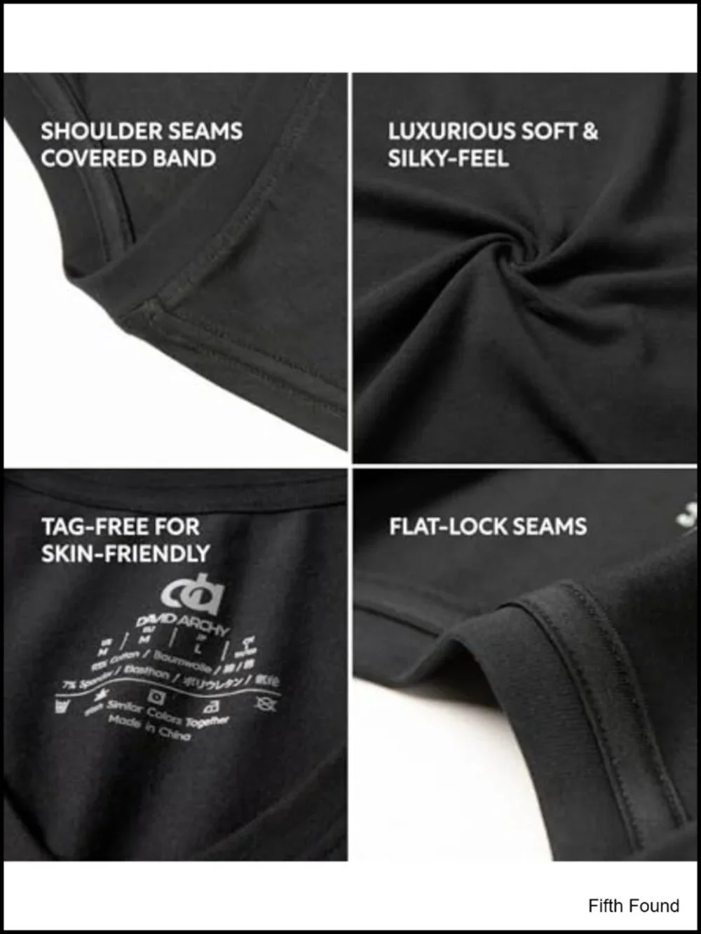Men's Cotton Undershirts 3 Pack Moisture Wicking Crew or V Neck